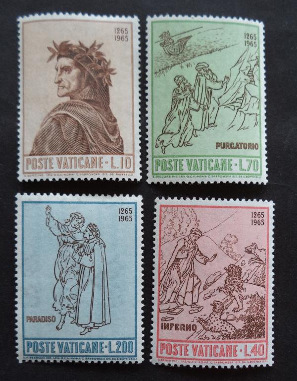 Ватикан 1965 г.  700-летие со дня рождения Данте  . Религия  **   Л.61