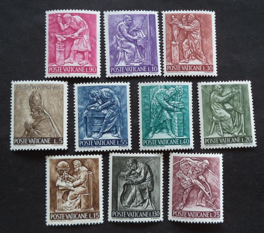 Ватикан 1966 г.  Работа и искусство  . Религия (не идеал)  **   Л.61