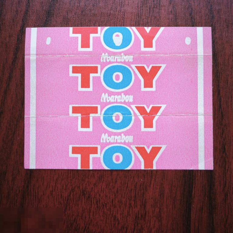 Обёртка от пластинок  TOY  Швеция  Marabou жвачка обертка жевательная резинка этикетка фантик
