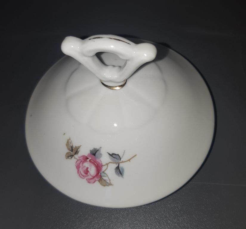 Крышка фарфор позолота. Роза. Германия. 1960 - 1968 гг. 20 век. Для сахарницы.