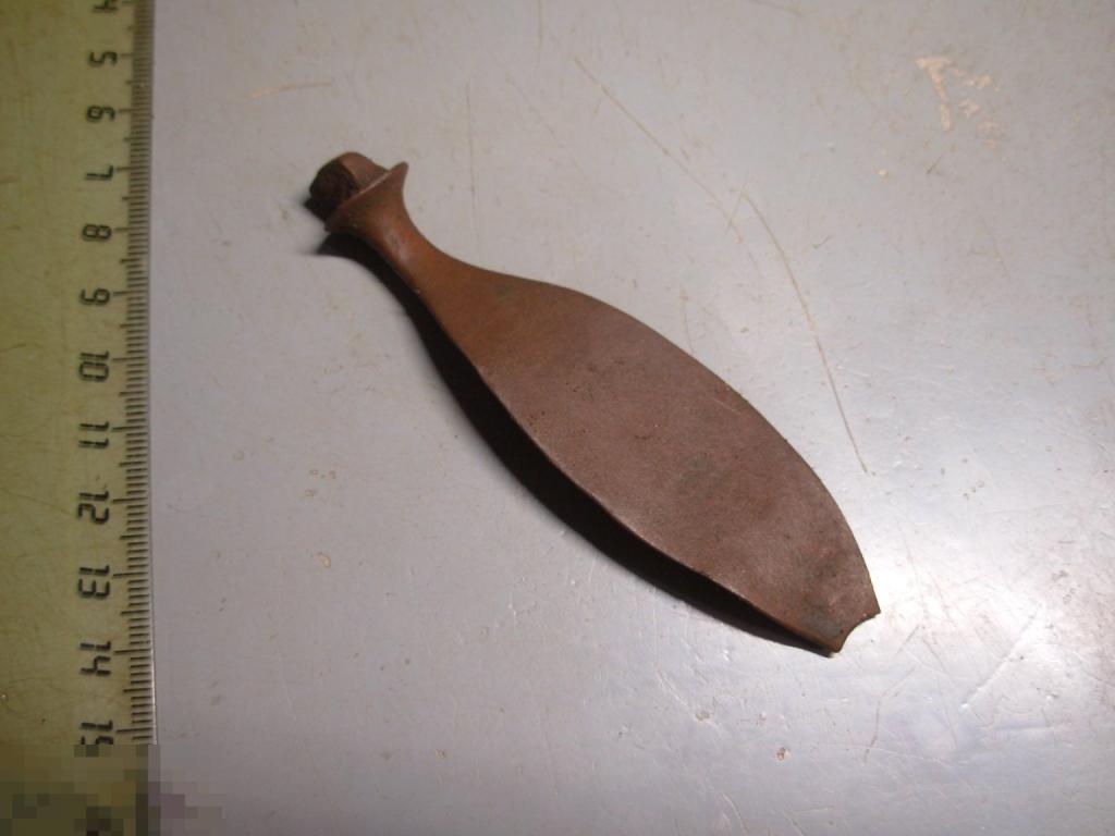 Подкурковая скоба фрагмент ружья 19 век Бронза Оригинал