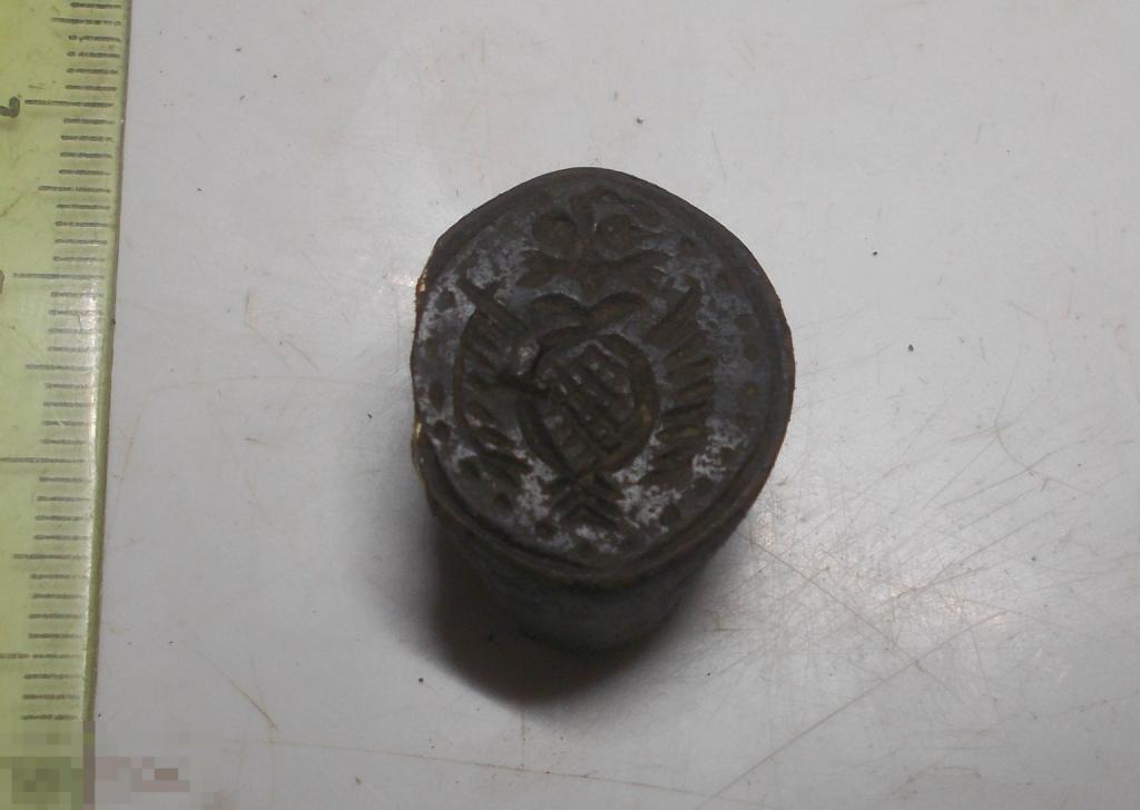 Перстень печать щиток Псевдогеральдика Бронза 18-19 век  Оригинал