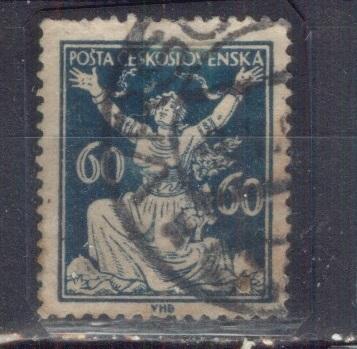 Чехословакия 1920  Mi# 176  стандарт Республика гашеная