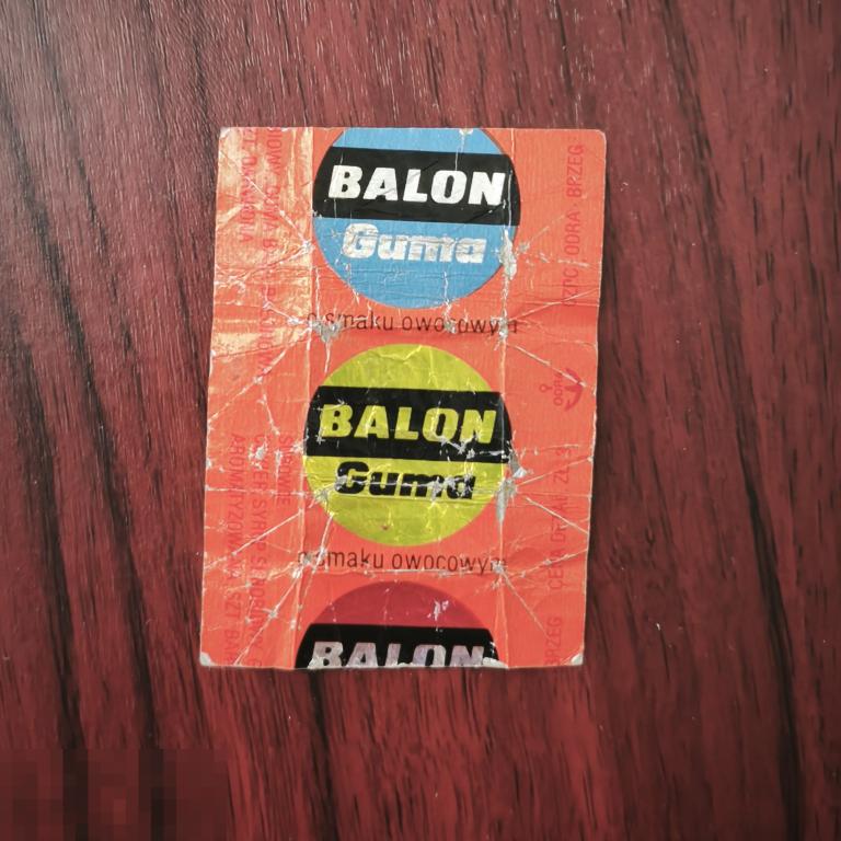 Обёртка от жвачки  BALON  GUMA  ODRA  Польша фольга жвачка  обертка  этикетка  фантик