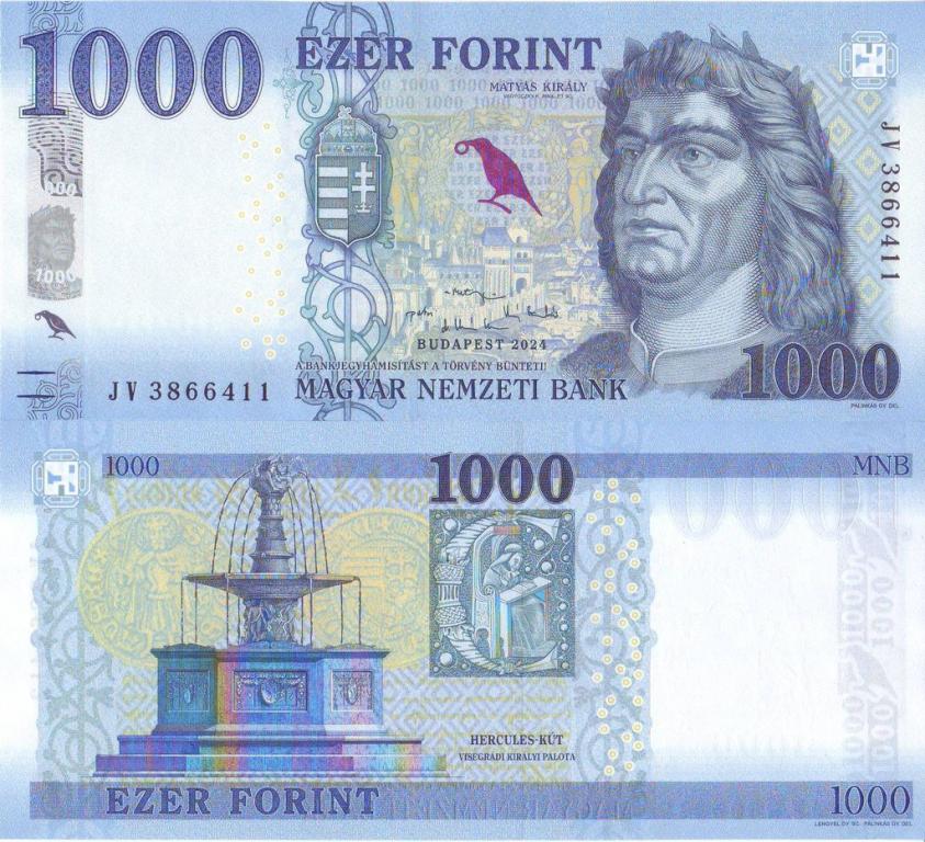 Венгрия 1000 форинтов 2024 P203e пресс unc