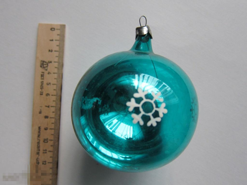 Ёлочное украшение Шар зеленый (снежинка)