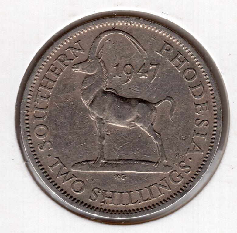 2 шиллинга - Южная Родезия - 1947