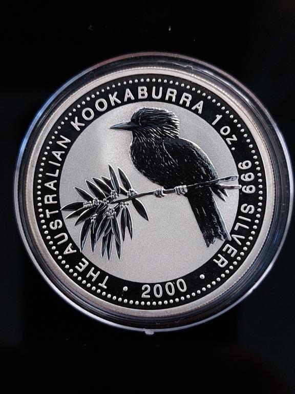 1 доллар 2000 Австралия Кукабарра серебро