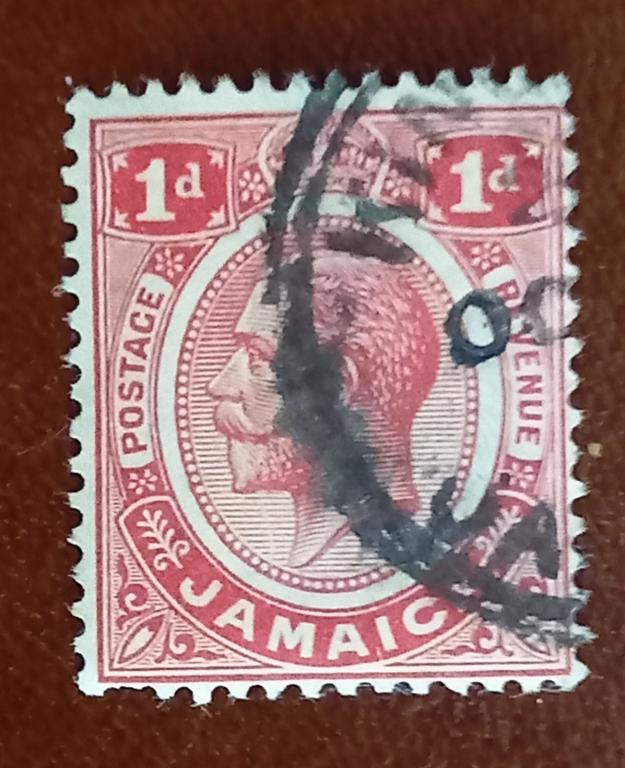 Ямайка Британская колония 1912 год  Стандарт Король Георг V Гаш+