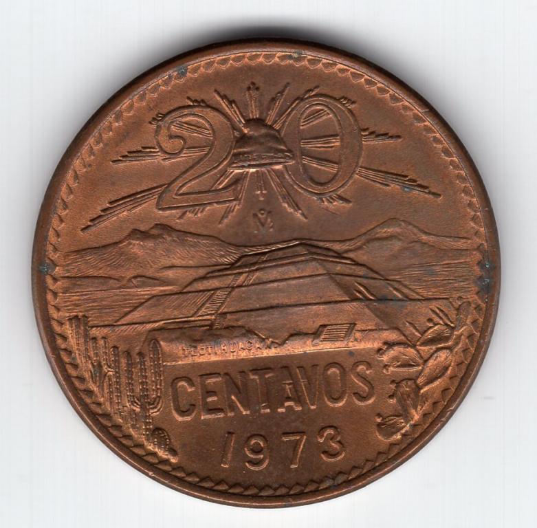 20 сентаво - Мексика - 1973 - KM#441