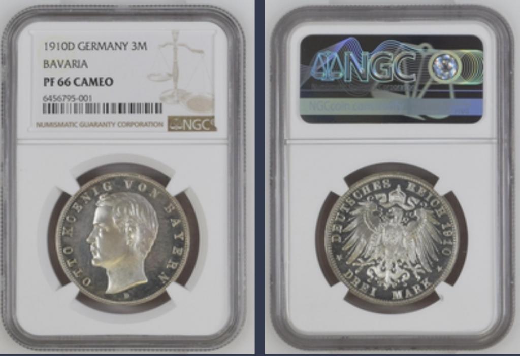 3 МАРКИ 1910 D NGC PF66 CAMEO Top Pop !!!