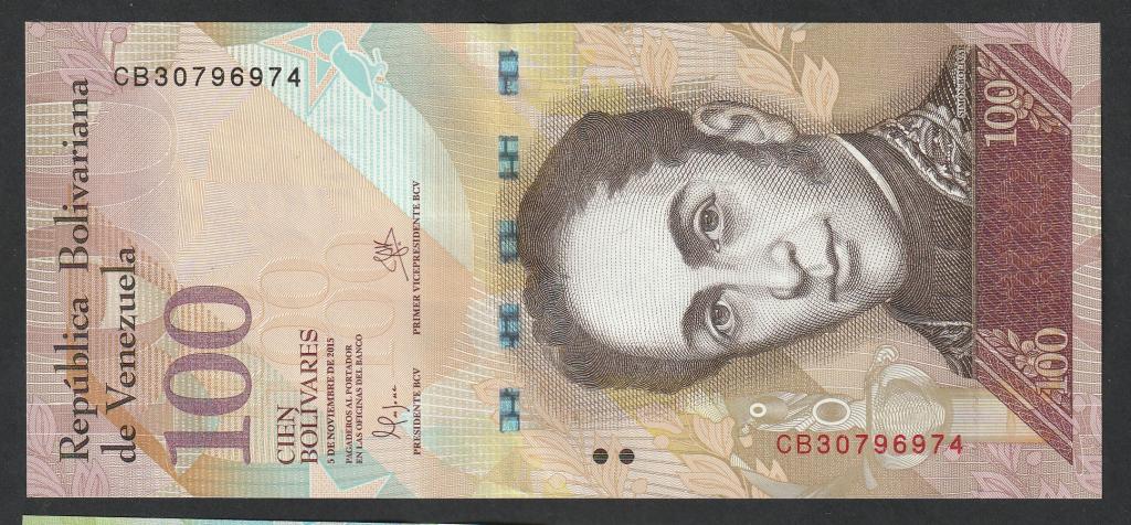Венесуэла, 100 боливар 2015 года