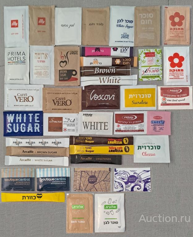 Мульти лот. Глюкофилия. Сахар в пакетике-саше. Израиль. Цена указана за 1 штуку