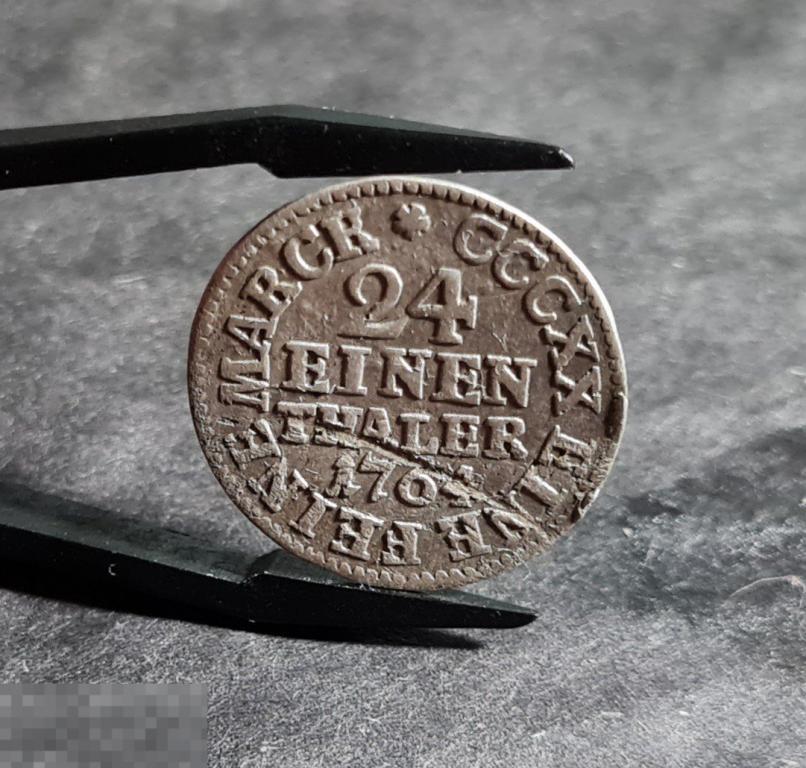 1/24 талера 1764 Курфюршество Саксония Фридрих Август III ХОРОШИЕ!