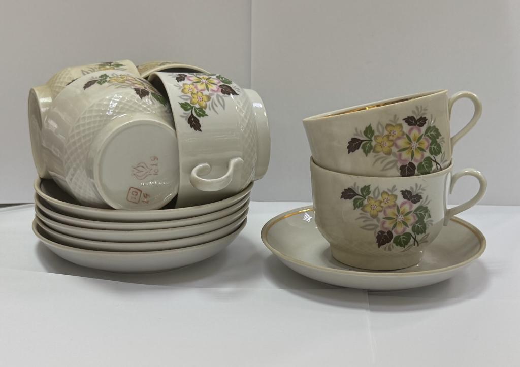 Чайный сервиз чайные пары чашка блюдце Пролетарий фарфор СССР