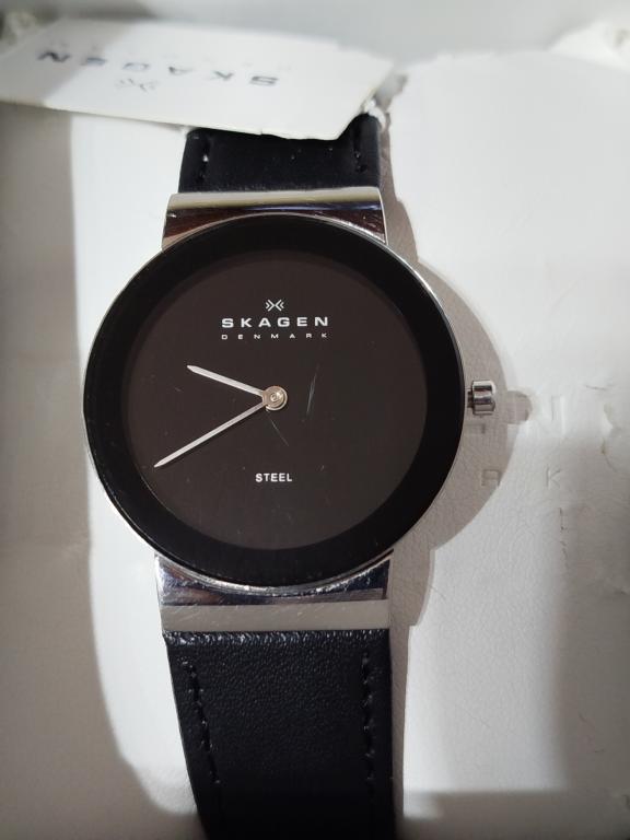 УЛЬТРАТОНКИЕ ЖЕНСКИЕ ЧАСЫ SKAGEN 358LSLB.ПОЛНЫЙ КОМПЛЕКТ.