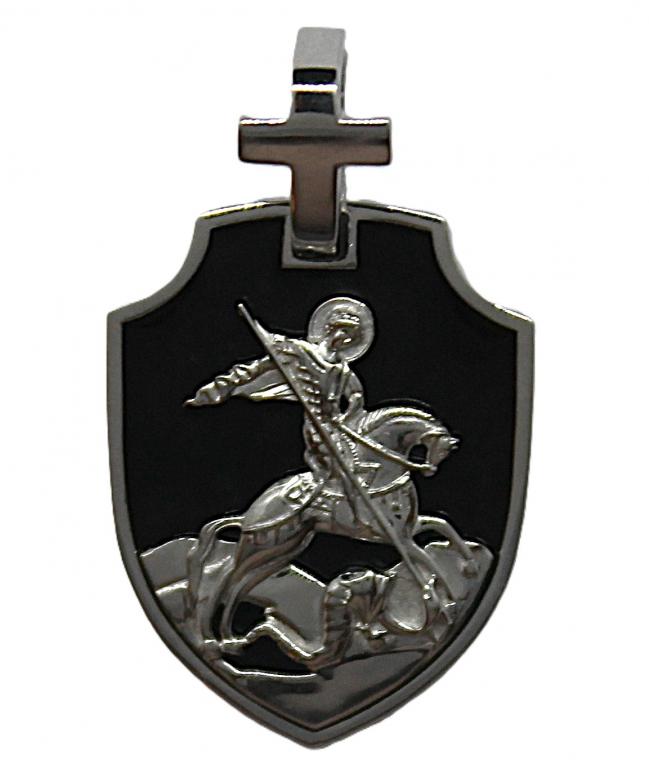 РОССИЯ подвеска «ГЕОРГИЙ ПОБЕДОНОСЕЦ». Серебро (4,94 гр.)