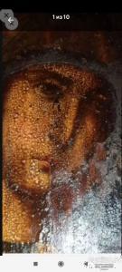 Икона Божьей Матери ,масло ,18век,редкая.