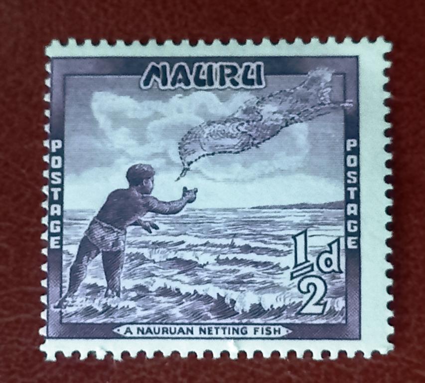 Науру Британская Колония 1954 год  Науруанская сеть для ловли рыбы Чист +