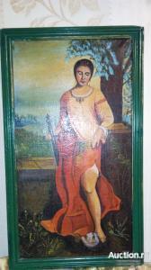 Старинная картина маслом "Юдифь" Джорджоне начало 20в.