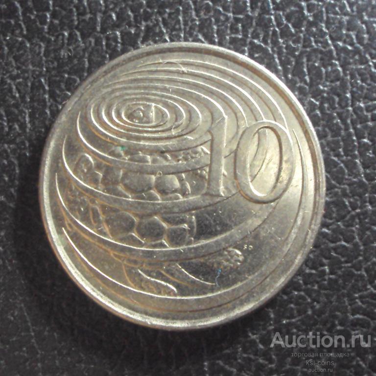 Каймановы острова 10 центов 1992 год.