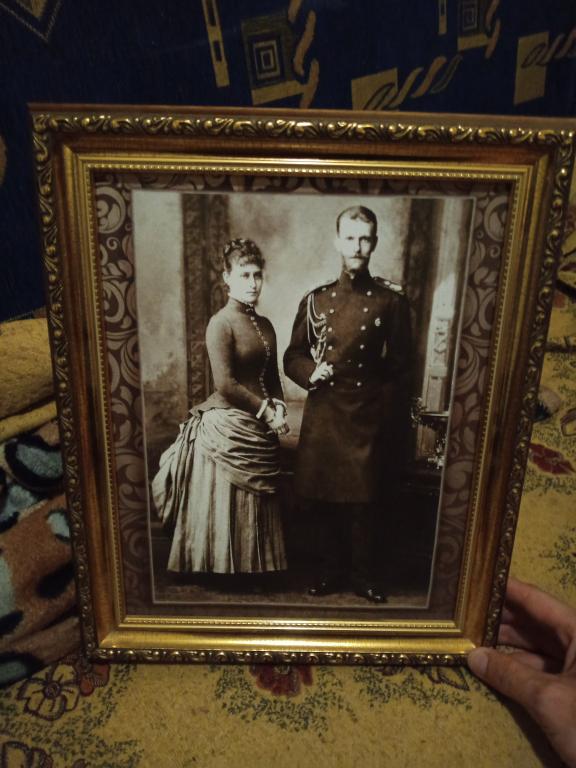 Фотография на холсте Царь Николай II с Царицей Александрой Федоровной