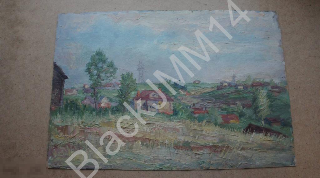 1960-е г. А.С. Жаренов Окраина деревни Картон Масло