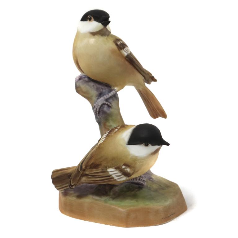Фарфоровая фигура "Угольные синицы". Royal Worcester