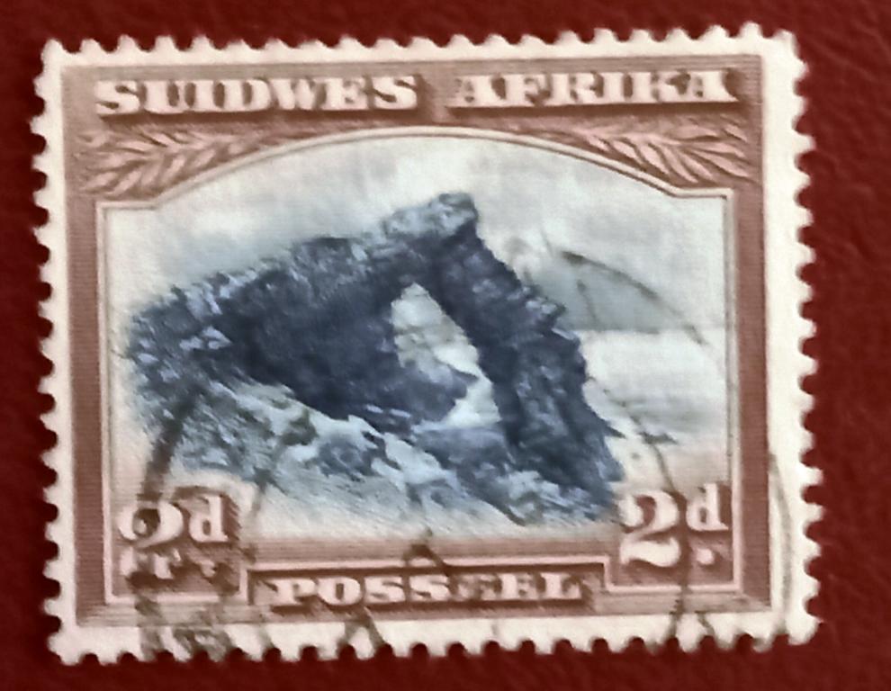 Юго-Западная Африка Британская колония 1931 год Скала Богенфайс Гаш +