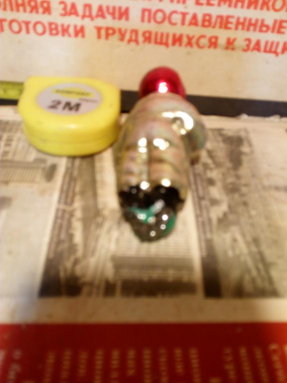 Игрушка.Ёлочная.Пупс с погремушкой.Стекло.СССР