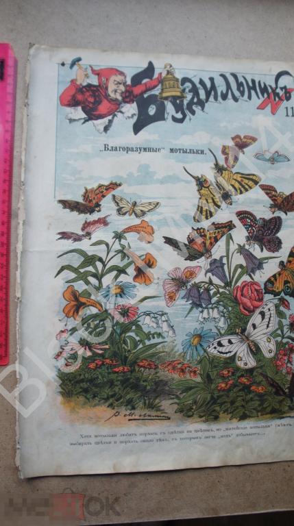 1893 г. Журнал Будильник №11 Елец Южный берег Крыма Сады Кастель Прейскурант Вина