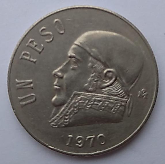 Монето 1 Песо Мексика 1970 г.