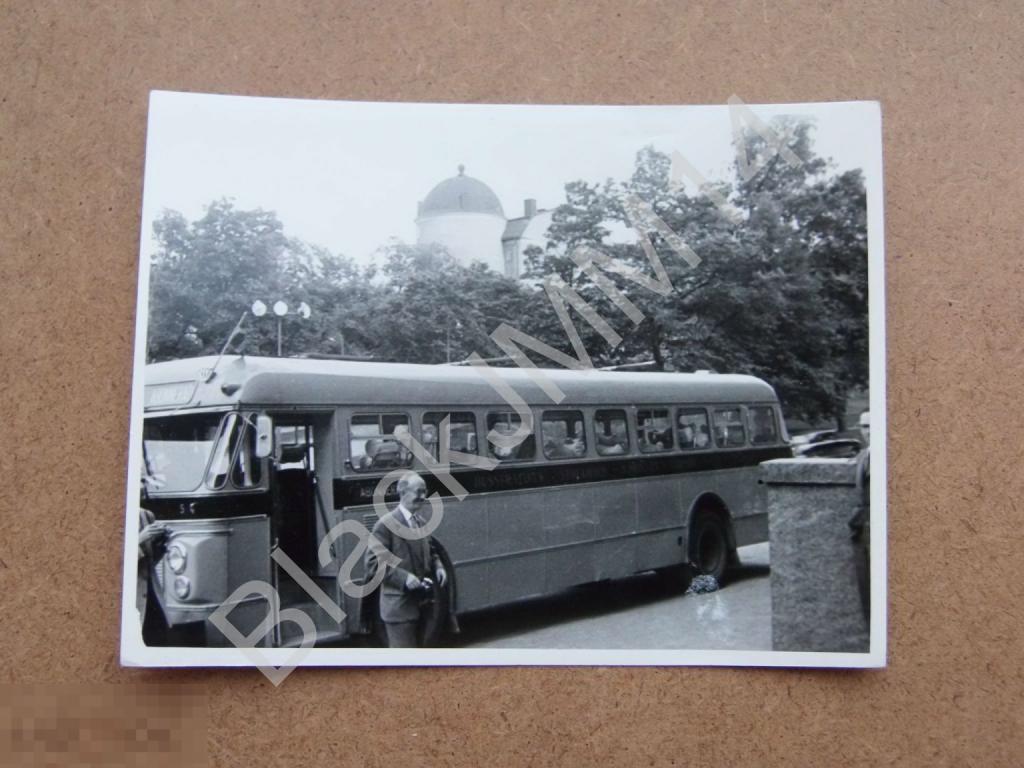 1950-е г. Фотография Фото Европа Автомобиль Упсала Автобус
