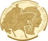 Куба. 200 Песо 1993г Золото. 31.1 г*0.900 0.9 oz. Боливар и Марти! ТИРАЖ 150 ЭКЗ! СЛАБ NGC PF 68 UC!