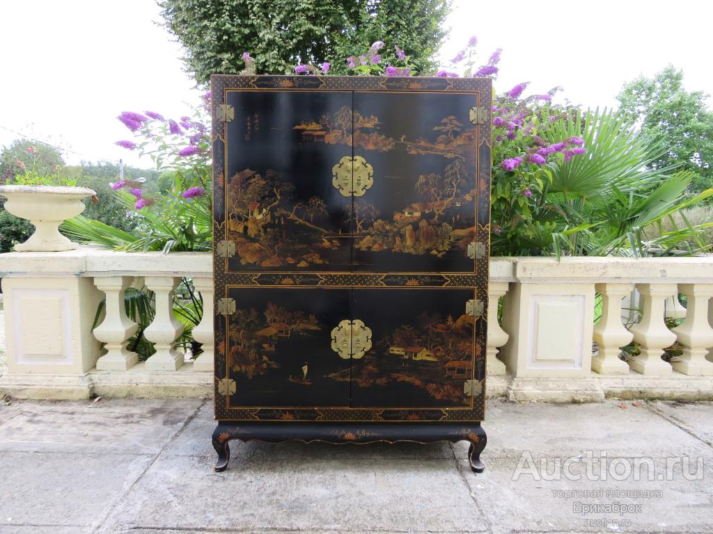 Шкаф Комод Шинуазри Тумба для техники Винтаж