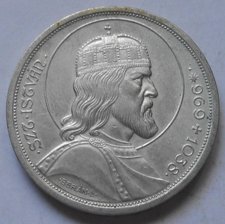 5 пенго 1938 год венгрия серебро