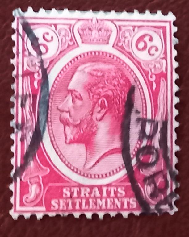 Стрейтс - Сетлментс Британская Колония 1920 год Стандарт Король Георг V Гаш+