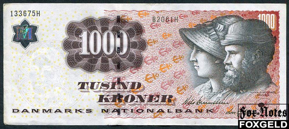 Дания Danmarks Nationalbank 1000 крон 2006  P:64b 133675H