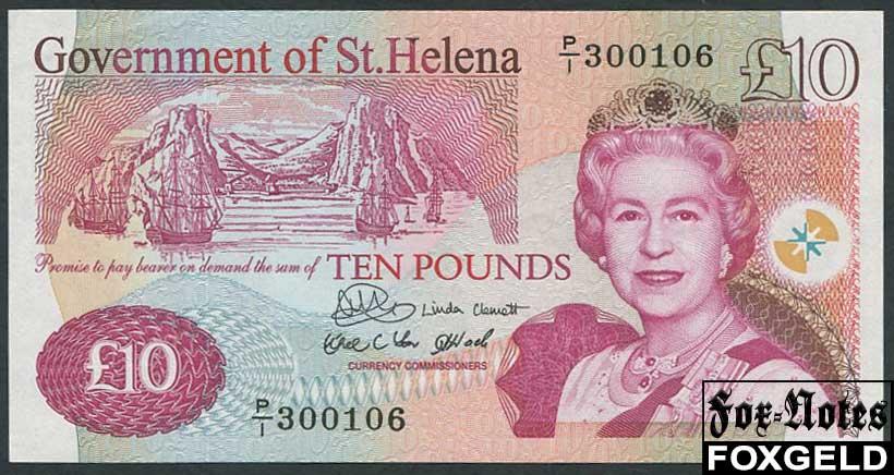 Святая Елена 10 фунтов 2004  UNC P:12  P/I (***)