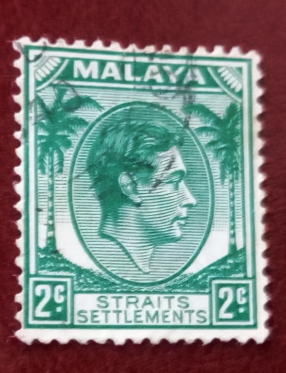 Стрейтс - Сетлментс Британская Колония 1938 год Стандарт Король Георг VI Гаш+