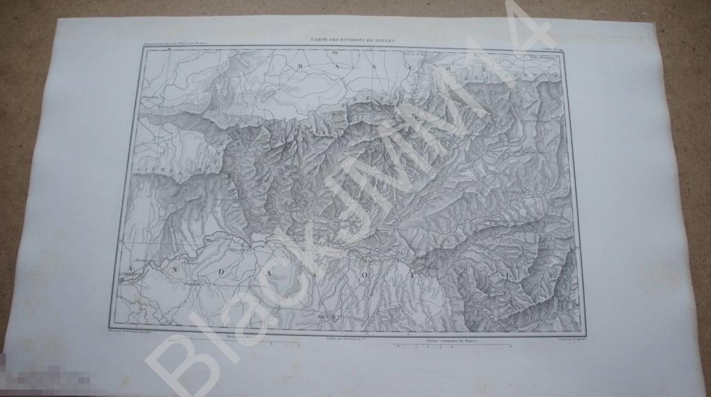 1864 г. Карта Байлен Сражение при Байлене