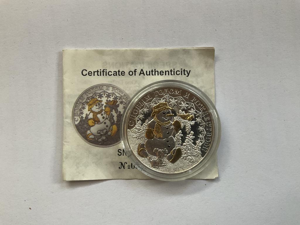 1 доллар 2008 Ниуэ с Новым годом и Рождеством