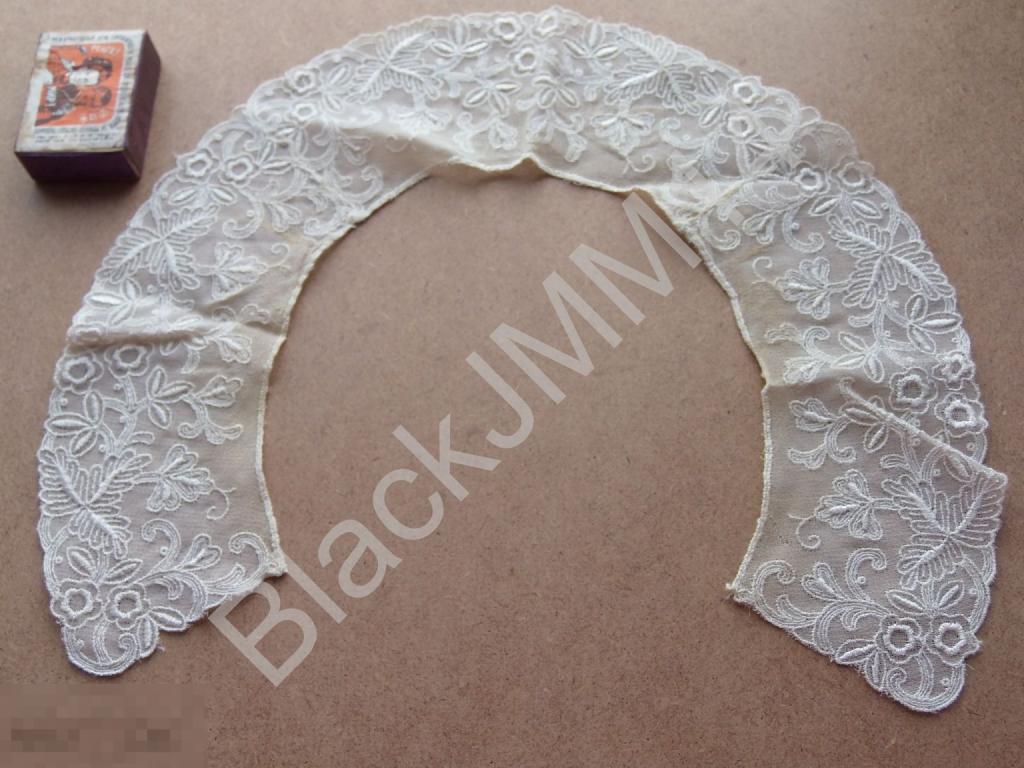 Винтаж Гимназистка Воротничок Вышивка Кружева