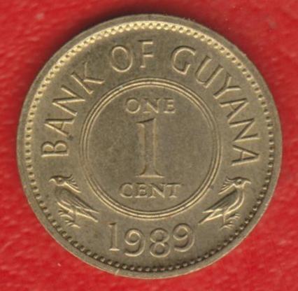 Гайана 1 цент 1989 г.