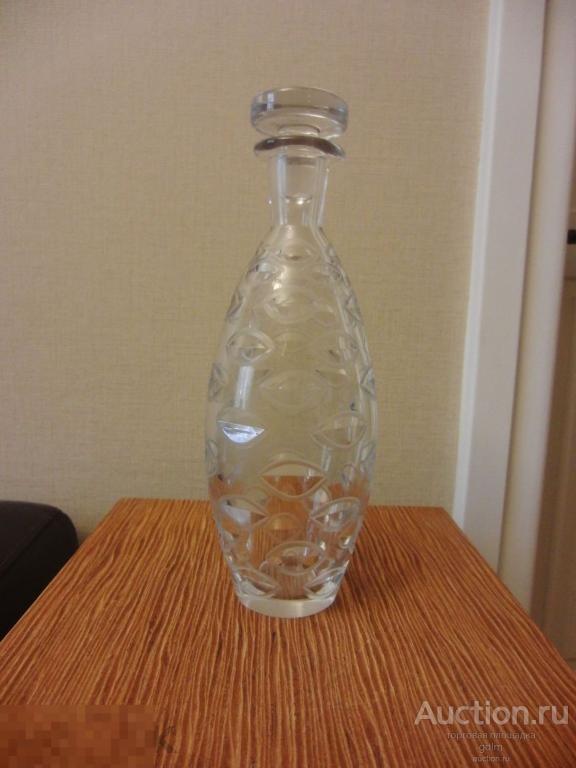 РЕДЧАЙШИЙ ХРУСТАЛЬНЫЙ ГРАФИН MIDCENTURY 60-е гг. ХХ века