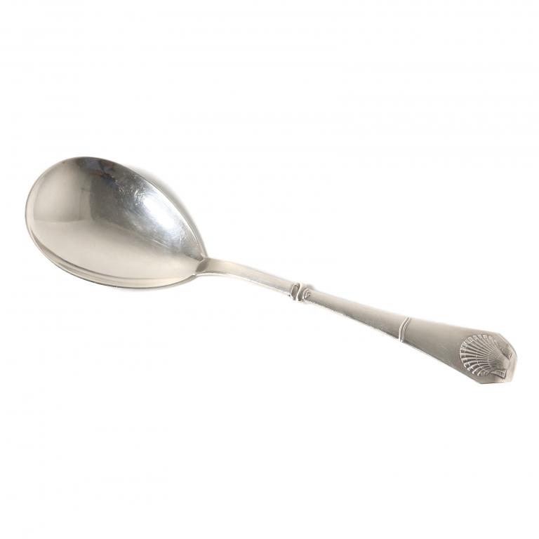 Серебряная сервировочная ложка. Дания, 1919 год.