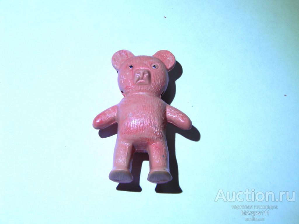 Игрушки СССР МЕДВЕДЬ МИШКА деталь подвесной погремушки колкий пластик
