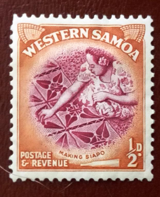 Самоа Британская Колония 1952 год Изготовление ткани сиапо Чист+