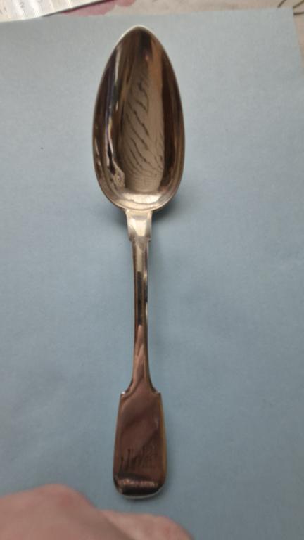 Ложка столовая. Серебро 84 проба, 1865 год. Состояние!