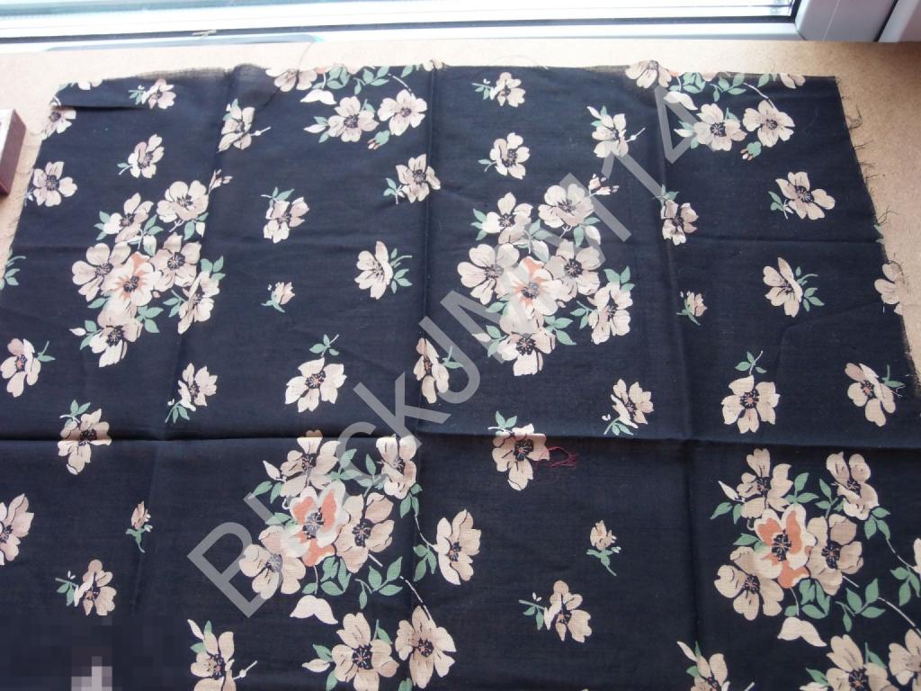 Винтаж Старина Ткань Узор Цветы 45х45 см.